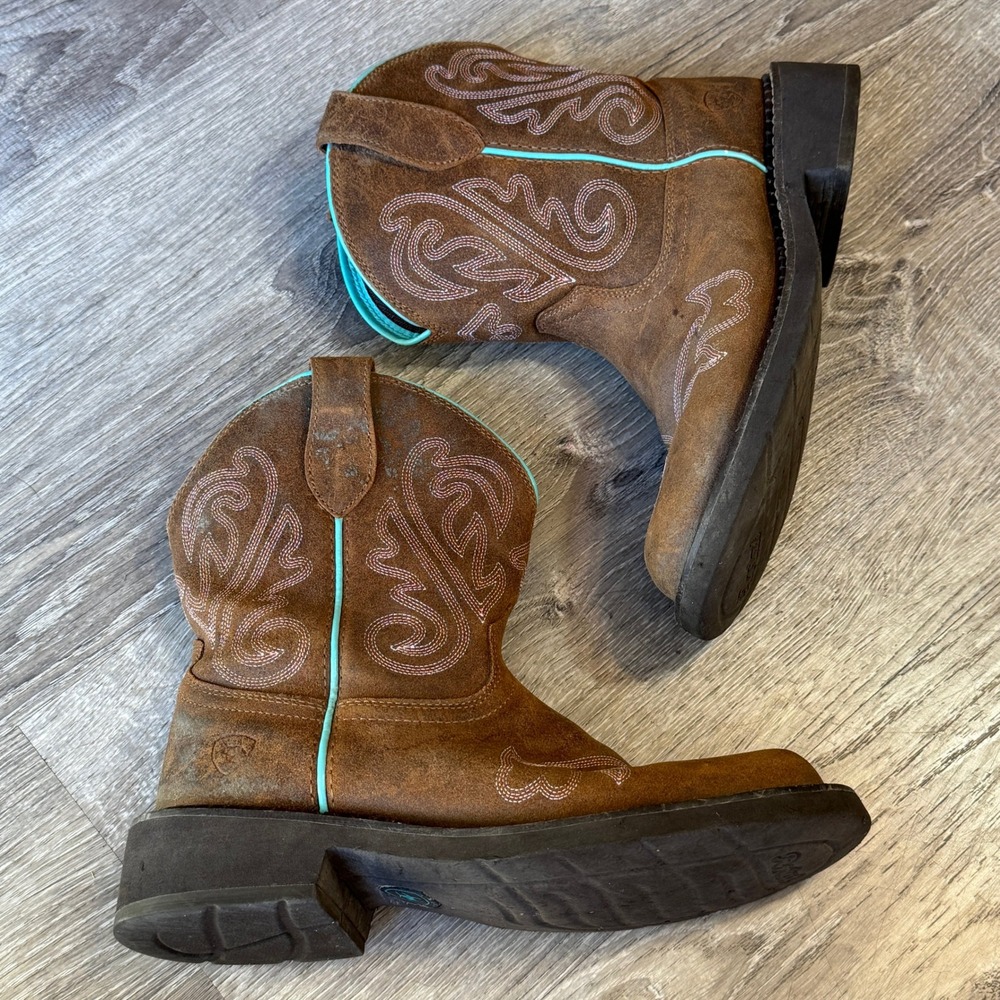 Ariat Fatbaby Heritage Dapper Brown Leather Western Boots 10029405 Womens 7.5B